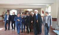 بازدید دکتر حدادعادل از مرکز آموزش زبان فارسی دانشگاه قم